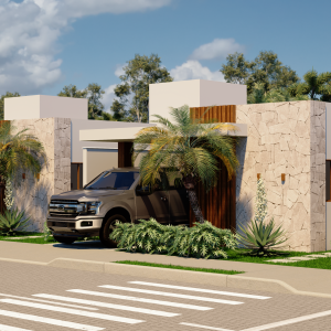 Fachada Casa Caminhonete