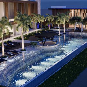 Piscina Noturna e Salão de Festas