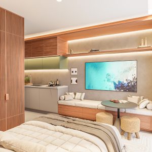 Studio 1 dormitório